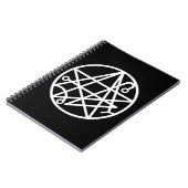白いNecronomiconのシールのノート ノートブック (左側)