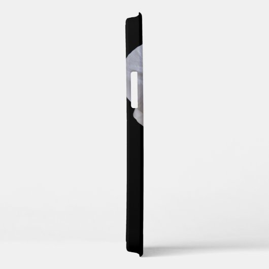 白いPhalaenopsis Orchid on Black Case-Mate iPhoneケース (裏面 / 右)