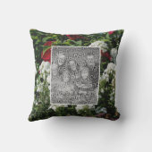 白いPhloxフラワーガーデンあなたの写真を追加 クッション (裏面)