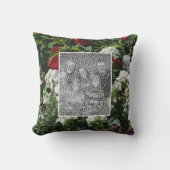 白いPhloxフラワーガーデンあなたの写真を追加 クッション (正面)