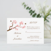 白いRSVPの桜 出欠カード (スタンド正面)