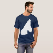 白いRuffedライチョウの鳥のプリント Tシャツ (正面フル)