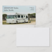 白いRVのキャンピングカー 名刺 (正面/裏面)