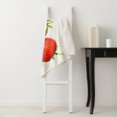 白いsbcnmの上の3つのイチゴ シェルパブランケット (インサイチュ)