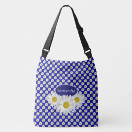 白いShastaデイジーのカスタム クロスボディバッグ