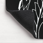 白いsilverfernニュージーランドの国の象徴の芸術 マウスパッド (コーナー)