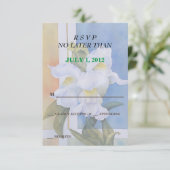 白いSNAPDRAGONSカスタマイズ可能なRSVPカード 出欠カード (スタンド正面)