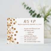 白いStardust R.S.V.P.の金ゴールドの点 出欠カード (スタンド正面)