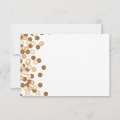 白いStardust R.S.V.P.の金ゴールドの点 出欠カード (裏面)