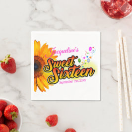 白いSweet sixteen スタンダードカクテルナプキン