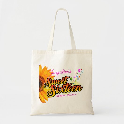 白いSweet sixteen トートバッグ (正面)