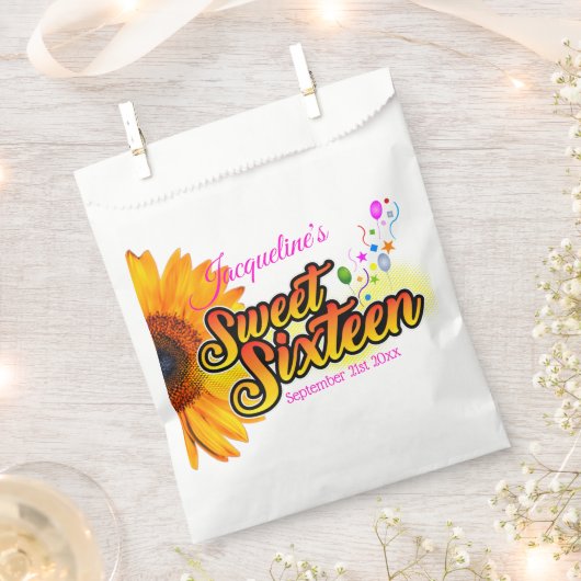 白いSweet sixteen フェイバーバッグ (クリップ留めされた状態)