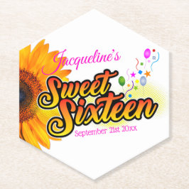 白いSweet sixteen ペーパーコースター