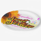 白いSweet sixteen ペーパープレート (アングル)