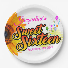 白いSweet sixteen ペーパープレート