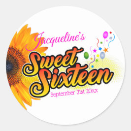 白いSweet sixteen ラウンドシール