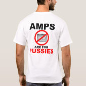 白いTシャツのバグパイプの石 Tシャツ (裏面)