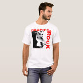 白いTシャツのバグパイプの石 Tシャツ (正面フル)