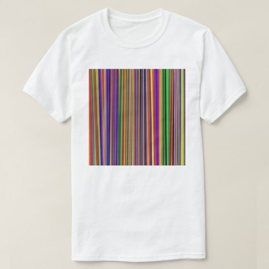 白いTシャツのマルチカラーデザイン Tシャツ (デザイン正面)
