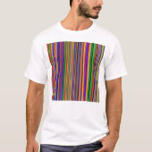 白いTシャツのマルチカラーデザイン Tシャツ (正面)