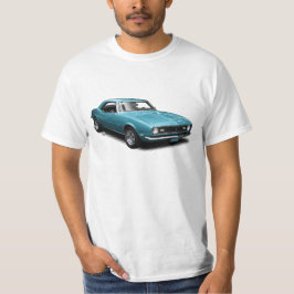 白いTシャツの極度の青いCamaro Tシャツ