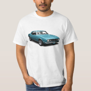 白いTシャツの極度の青いCamaro Tシャツ