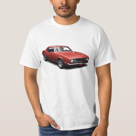 白いTシャツの赤い爆竹Camaro Tシャツ (正面)
