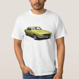 白いTシャツの黄色いCamaro Tシャツ