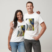 白いTシャツを絵を描いている素晴しいペンギン Tシャツ (ユニセックス)