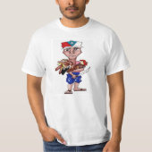 白いTシャツ「ALBINO SANTIAGO」 Tシャツ (正面)