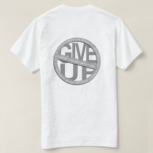 白いT与えシャツを上げない Tシャツ (デザイン裏面)