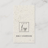 白いTERRAZZOテクスチミニマルャからロゴを追加 名刺 (正面)