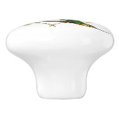 白いThroated山の宝石のハチドリ セラミックノブ (側面)