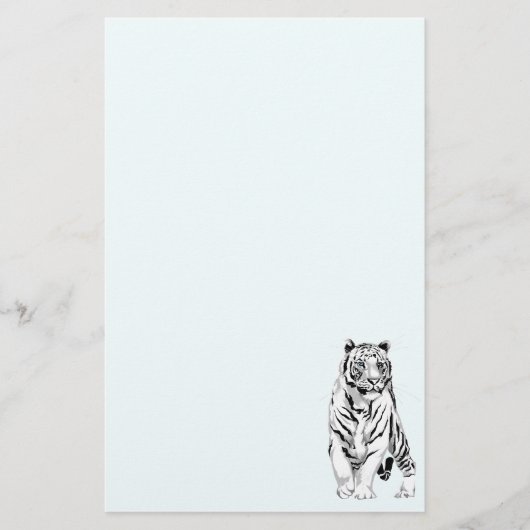 白いTiger2 stationery_vertical.v2. 便箋 (正面)