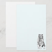 白いTiger2 stationery_vertical.v2. 便箋 (正面/裏面)