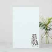 白いTiger2 stationery_vertical.v2. 便箋 (スタンド正面)