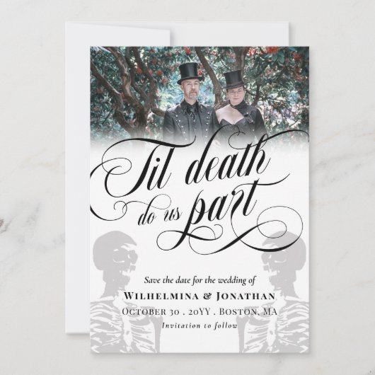 白いTil死Do Usパートフォトセーブ日付 セーブザデート (正面)