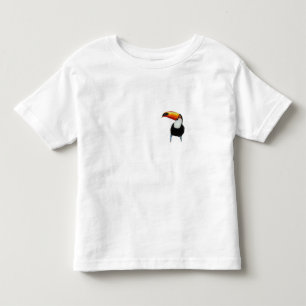 白いToucanの幼児の罰金のジャージーのTシャツ トドラーTシャツ