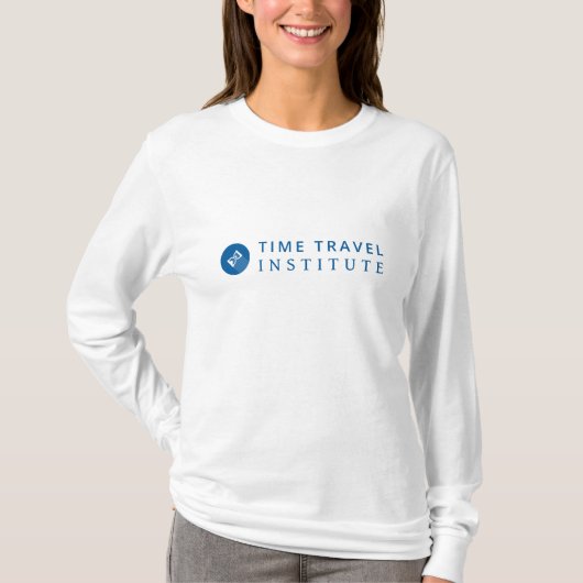 白いTTIのロゴの長袖のTシャツ Tシャツ (正面)