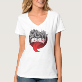白いVネックTシャツの表と裏 Tシャツ