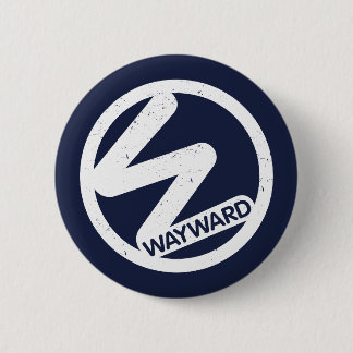 白いWaywardロゴ付きバッジ 缶バッジ