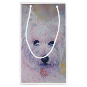 白いWESTYの高地のギフトバッグ スモールペーパーバッグ (裏面)