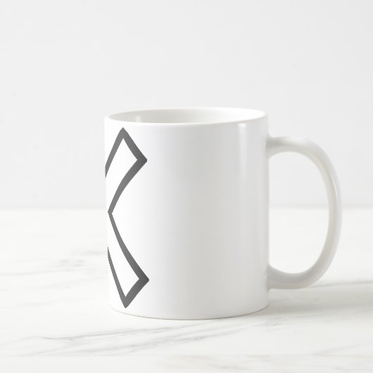 白いXの十字 コーヒーマグカップ (右)