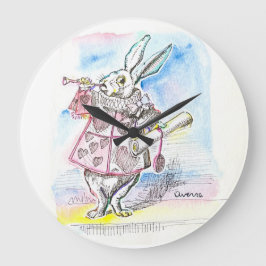 白うさぎが時を告げる ラージ壁時計