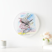 白うさぎが時を告げる ラージ壁時計 (ホーム)