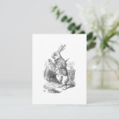 白うさぎが時計をチェック 招待状 (スタンド正面)