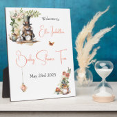 白うさぎとティーカビクトリアンップマウス フォトプラーク (側面)