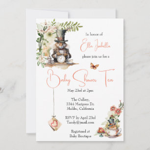 白うさぎとティーカビクトリアンップマウス 招待状