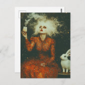 白うさぎのお茶の時間 ポストカード (正面/裏面)