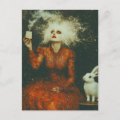 白うさぎのお茶の時間 ポストカード (正面)